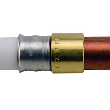 APOLLO PEX 1/2 in. Brass PEX Barb x 1/2 in. Female Copper Sweat Adapter Jar (40-Pack), 40PK APXFS1240JR